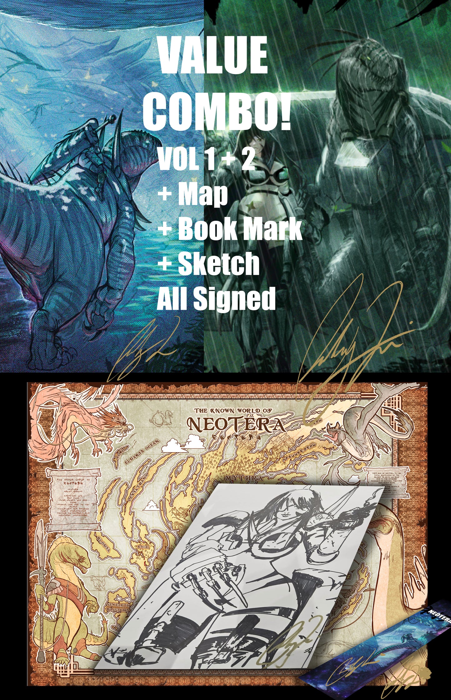 Value Combo! Vol 1 + 2 + Map + Sketch (ALL Signed)